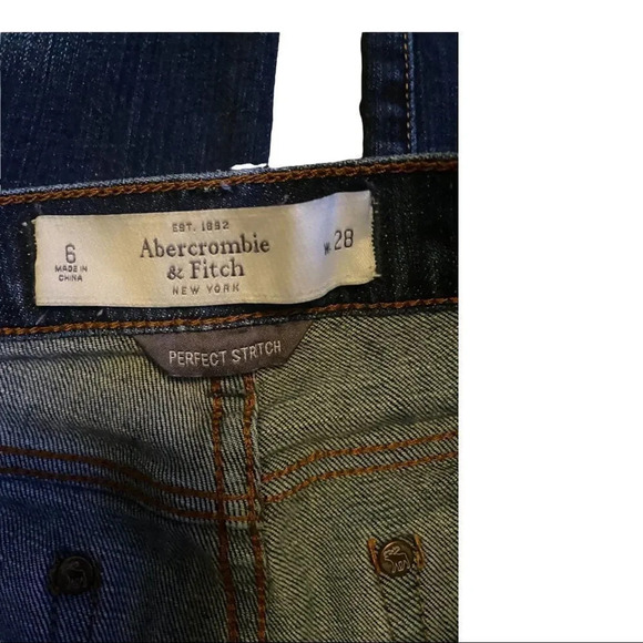 Y2K Abercrombie & Fitch The A&F Skinny Jeans Distressed Med Wash Size 6R - Picture 2 of 5